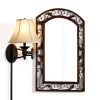 Franklin Iron Works Wall Mirror Bronze Rustic Metal Frame-4