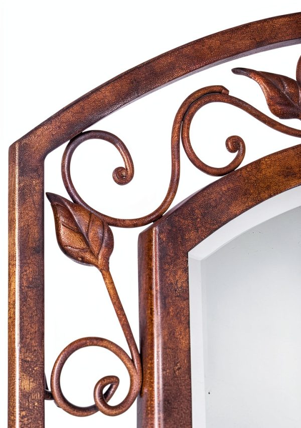 Franklin Iron Works Wall Mirror Bronze Rustic Metal Frame-2