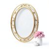 Noble Park Gold Floral Wall Mirror Oval Beveled Glass-0
