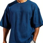 Men's Waffle Knit Sweatshirt Heavyweight Soft Warm Polyester-0