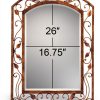 Franklin Iron Works Wall Mirror Bronze Rustic Metal Frame-3