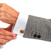 OTAA Mens Cufflinks Rhodium Sterling Elegant Design-6
